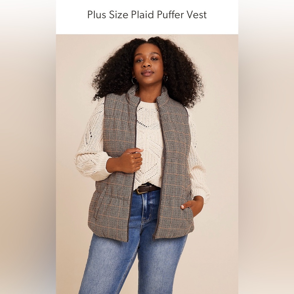 Sold! Maurices Checkered Puffer Vest
